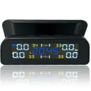 TPMS LCD Solar Car Tire Pressure Monitoring System Wireless w/4 External Sensor (for: MG)