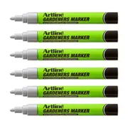 12PK Artline Gardeners Permanent Marker Fade Resistant/Instant Dry Pen Silver