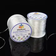 1Mm Elastic Bracelet String, 2 Rolls of Crystal Clear Elastic Cord for Bracelets