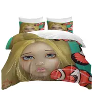 Faces of Faery #8 Girl and Clownfish Quilt Cover