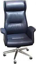 KJLY Home Office Chair Managerial &Executive Chairs,Ergonomic Computer Game Chair Reclining Desk Chairs,Cowhide Backrest Chair Swivel Chair