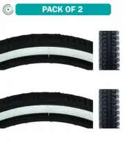 Pack of 2 Sunlite Cruiser Directional 29x2.125 Clincher Wire TPI Black/Wht