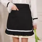 Cotton Half Apron Water Resistant Work Apron Fashionable Waist Apron Women