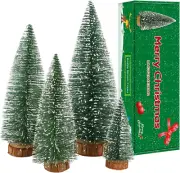 Mini Christmas Tree, Small Pine Tree with Wooden Bases for Xmas Holiday Party Ho