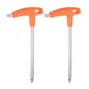 2pcs T-Handle Ball End Hex Key Wrench 10mm T-Key Inner Hexagon Spanner, Orange
