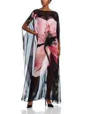 Alice and Olivia Linn Cape Maxi Dress