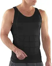 Men Summer Slim Body Shaper Underwear Vest Sleeveless Compression Waist Shapewear T Shirts Belly Body Corset