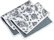 Buff Quick Cloth - 2 Pack with Case | Double Sided Ultrafine Microfiber Cloth | Designed for Eyeglasses, Phones, Tablets, Lenses | Paisley Print