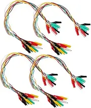 INOOMP 40pcs Alligator Clip Test Leads Insulated Jumper Wire for Electrical Testing for Retro Cars Motorcycles and Electronic Applications