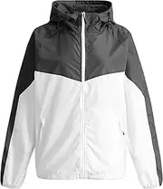 Spmor Women's Lightweight Waterproof Jacket Packable Windbreaker Running Coat