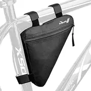 BOBILIFE Bike Triangle Frame Bag - Bicycle Cycling Handlebar Front Pouch Saddle Storage Bag for Road and Mountain Bikes (Black)