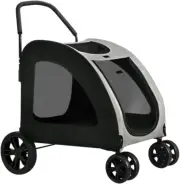 I.Pet Pet Stroller, Dual Capacity Cat Dog Carrier Backpack Travel Strollers P...