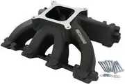 Aeroflow GM LS Carby Hi Rise Intake Manifold Cathedral Non EFI LS1Ls2 Black Aeroflo - AF6240-5005