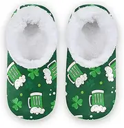 [Caihoyu] Kids Girls Boys Closed Back House Slippers Coral Fleece Anti-Slip Rubber Sole Warm Home Slippers Hotel Travel Bedroom Airplane Party
