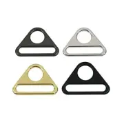 Zinc Alloy Round Hole Triangle D-ring Adjustment Buckle for 1 inch 20 Silver