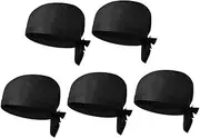 [FOMIYES] 5pcs Kitchen Chef Hats Uniform Caps for Restaurant Workers Comfortable Durable for Cooks Waiters Black Color Keeps Hair Secure Contamination