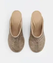 BOTTEGA VENETA SPARKLE DOT SOCK CRYSTAL EMBELLISHED MULES SHOES (41) NIB