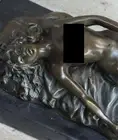 Art Deco Romance Nude Female Bronze Sculpture Decorative Bronze Statue Decor