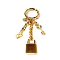 在飛比找松果購物優惠-Michael Kors 水鑽鑰匙、鎖頭設計鑰匙圈-金色 #