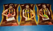 2019 SELECT AFL FOOTY STARS HAWTHORN HAWKS RED DIE CUT LOT OF 3 cards