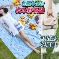 在飛比找momo購物網優惠-【收納女王】200*150北歐風防水牛津布野餐墊(露營墊 遊