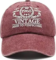 [LAMCEPLU] 60th Birthday Gifts for Men Women, Happy 60th Birthday Decorations, Adjustable Embroidered Baseball Cap