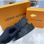 99新 二手 LOUIS VUITTON 路易威登 LV 黑武士 4CM 黑色雙面 男士 皮帶 腰帶 M9043