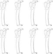 uxcell 8pcs Valance Clips, 2.5in Clear Plastic Valance Hidden Retainer Holder Installation Bracket Clips for Horizontal Wood and Faux Wood Blinds