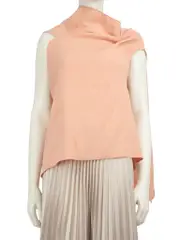 Pink Wool Off-Shoulder Top