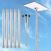 Starlink Gen 3 Pole Mount, Starlink Pole Mounting Kit, 9ft Ground Pole Mount Kit Features a Durable 1.5'' Diameter Pole with No Dig Ground Anchor, Suitable for Starlink Gen 3/V3