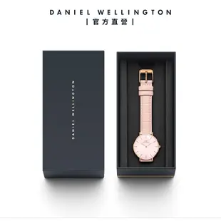 Daniel Wellington 手錶 Petite Rouge 32mm 珍珠貝真皮皮革錶-玫瑰金(DW00100514)