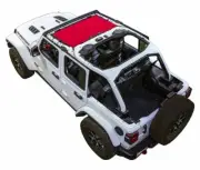SpiderWebShade Mesh Bikini Top-Red, for Jeep JL 4dr.; SWS-SHDKNI-01-JL-RED