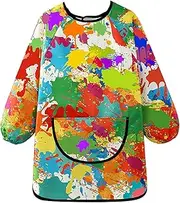 [Generic] Plain Toddler Shirt Children's Apron Painting Supplies Long Sleeves Girls Sheer Top