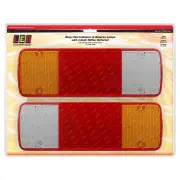 LED Autolamps Stop Tail Indicator Reverse Reflector Light 33 LED Lamp 2 Blister