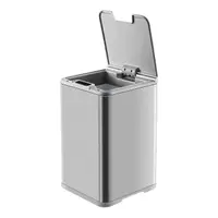 在飛比找momo購物網優惠-【美國 NINESTARS】鈦銀色輕奢不銹鋼感應式垃圾桶10