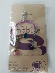 Q3 Art Monitor Mobile Wiggly Hang on Computer Purple New