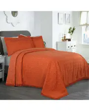 Superior Remi Jacquard Geometric Fringe Bedspread Set