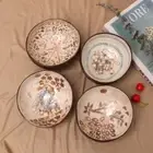Natural Materials Painted Coconut Shell Bowl Seashell Inlay Candy Bowl Home