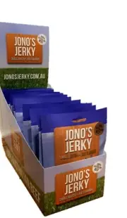 Australian beef jerky 12 x 40g bags - Jono's Jerky - Small Batch; Big FLavour!