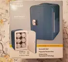 Personal Chiller 6 Can Mini Fridge Beverage Holder - Blue