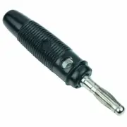 10 x 4mm Black Banana Plug Test Connector 10A SCI R8-25A