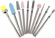 HONITANO 10Pcs Nail Grinding Tungsten Manicure Drill Bits for Polishing Machine Durable Nail Tool for Natural Artificial Nails Grinding Effect Use