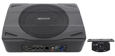 Slim Active Powered 400 Watt Subwoofer Sub w/Remote For 1987-2006 Jeep Wrangler
