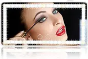 Car Vanity Mirror With 1700mha Rechargeable Battery, Touch Screen LED, 3 Light Mode, Travel Sun Visor Makeup Mirror for Automobile (White)