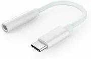 JR Joyreap USB C to 3.5 mm Headphone Jack Adapter Type C to 3.5mm AUX Headphone Jack Hi-Res DAC Cable Compatible with Huawei P50/40/30/Mate40/30 Samsung Galaxy S21/20/20+/10/9/OnePlus 9 8T 7T (White)