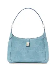kate spade new york Deco Denim Print Suede Hobo Bag