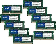 Memoz DDR3L Laptop 10 Pack Memory, 80GB (10x8GB), PC3L-12800 SoDimm, 1600MHz, 204-Pin, 1.35V, Lot of 10