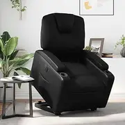 Comfy Faux Leather Electric Recliner Chair, Reclining Lounge Chair for Living Room, Bedroom Reading - Rocker, Comfy Chairs, Black, Furniture