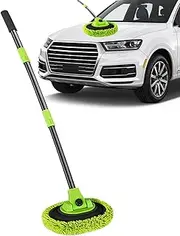 Wash Brushes for Vehicles, Vehicle Washing Mop with Long Handle, Chenille Microfiber Dust Removal Tools for Walls, Ceilings, Tiles and Floors