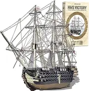 Piececool 3D Metal Puzzles for Adults, HMS Victory Battleship Model Kits Hobby Crafts for Adults to Build DIY Models Puzzles, Ideal Creative Gift Family Time Home Decor- 389Pcs